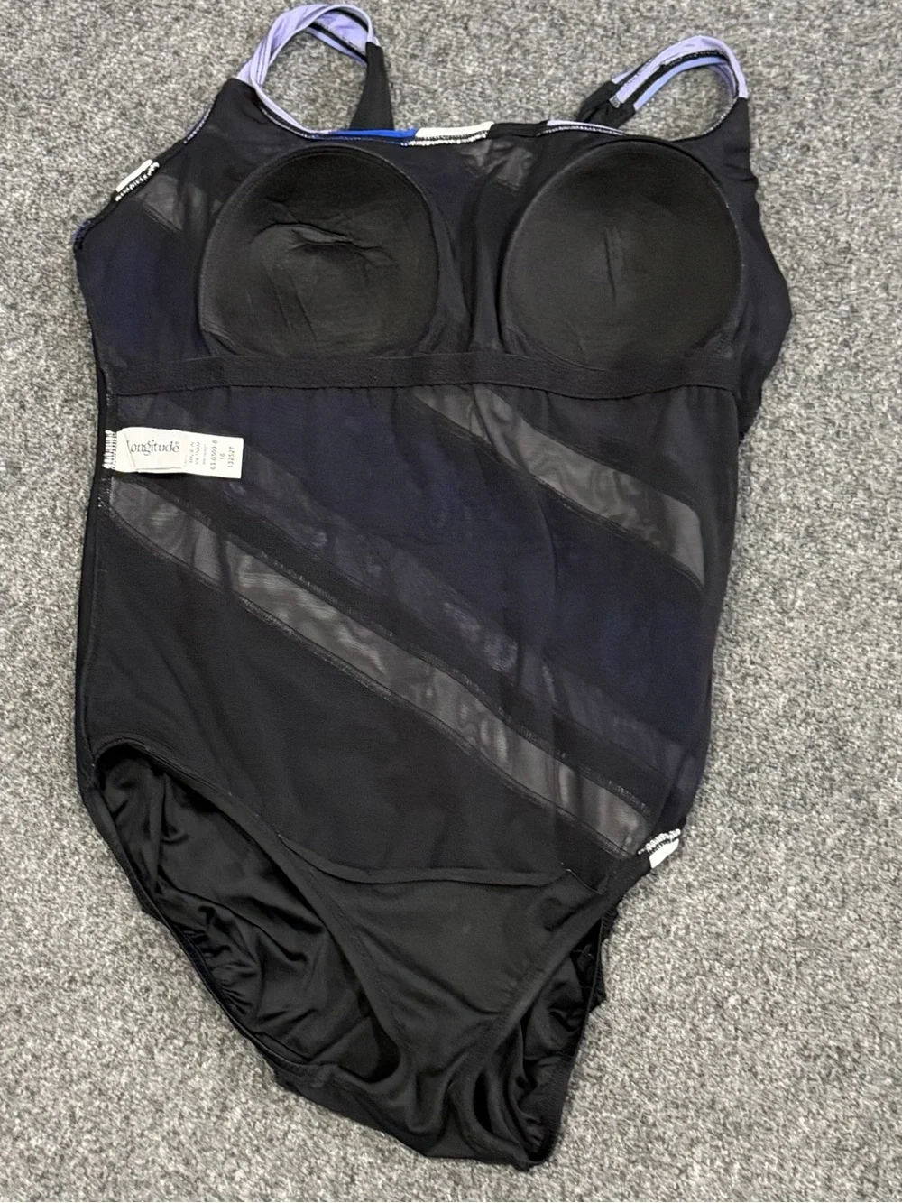 Longitude Women's Color-Block Slimming  One-Piece Swimsuit  Sz 16